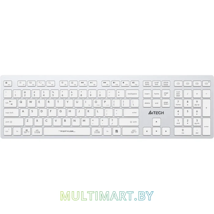 Клавиатура A4Tech Fstyler FBX50C (серебристый/белый)